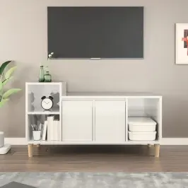 Telerikapp, Kõrgläikega Valge, 100 X 35 X 55 cm Tehispuit
