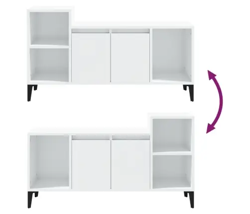 Tv Skapītis, Spīdīgi Balts, 100X35X55 Cm, Inženierijas Koks Vidaxl