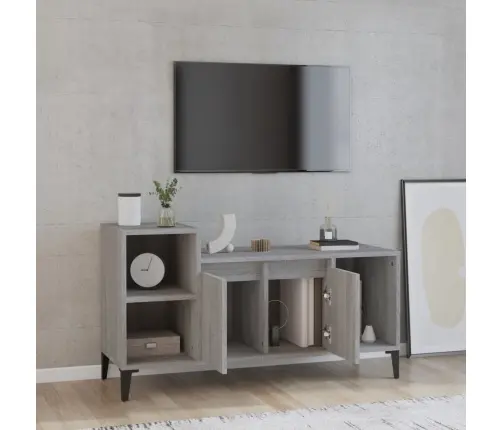 Tv Skapītis, Pelēcīgs, 100X35X55 Cm, Inženierijas Koks Vidaxl