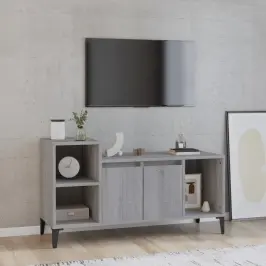 Tv Skapītis, Pelēcīgs, 100X35X55 Cm, Inženierijas Koks Vidaxl