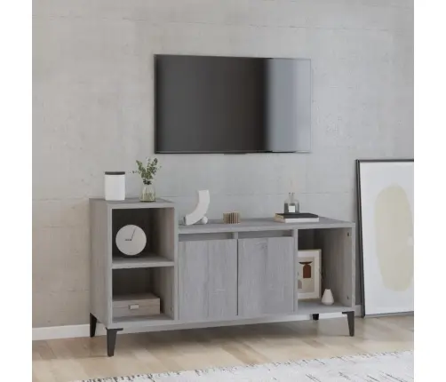 Tv Skapītis, Pelēcīgs, 100X35X55 Cm, Inženierijas Koks Vidaxl