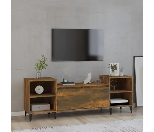 Televizoriaus Spintelė, Dūminio Ąžuolo, 160X35X55cm Mediena