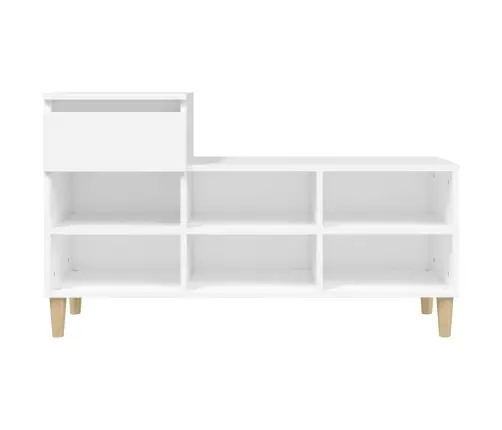 Spintelė Batams, Baltos Spalvos, 102X36X60cm Apdirbta Mediena