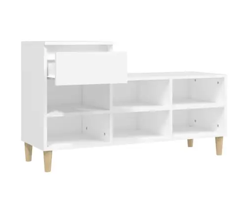 Spintelė Batams, Baltos Spalvos, 102X36X60cm Apdirbta Mediena