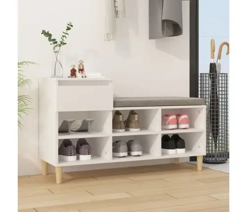 Spintelė Batams, Baltos Spalvos, 102X36X60cm Apdirbta Mediena