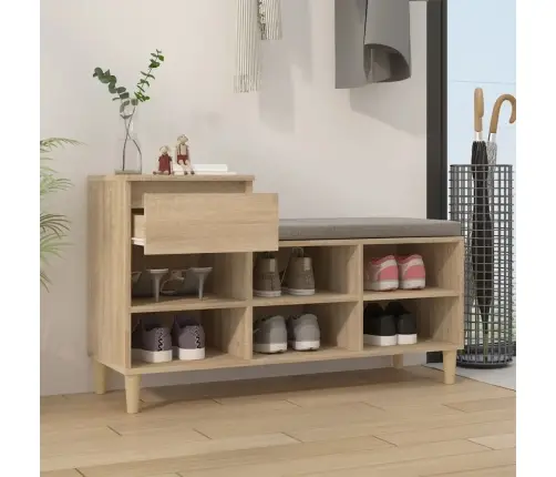 Spintelė Batams, Ąžuolo Spalvos, 102X36X60cm Apdirbta Mediena