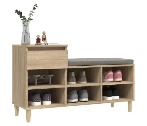 Spintelė Batams, Ąžuolo Spalvos, 102X36X60cm Apdirbta Mediena