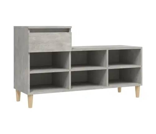 Apavu Plaukts, Betonpelēks, 102X36X60 Cm, Inženierijas Koks Vidaxl