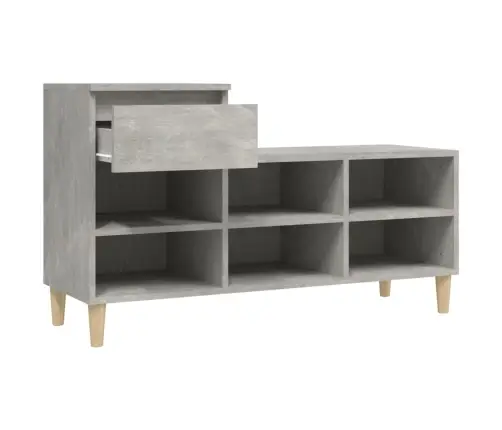 Apavu Plaukts, Betonpelēks, 102X36X60 Cm, Inženierijas Koks Vidaxl