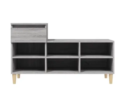 Apavu Plaukts, Pelēcīga Ozolkoka,102X36X60Cm, Inženierijas Koks Vidaxl