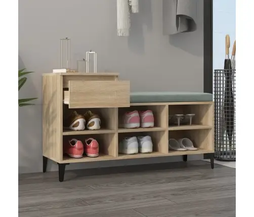 Apavu Plaukts, Ozolkoka Krāsa, 102X36X60 Cm, Inženierijas Koks Vidaxl