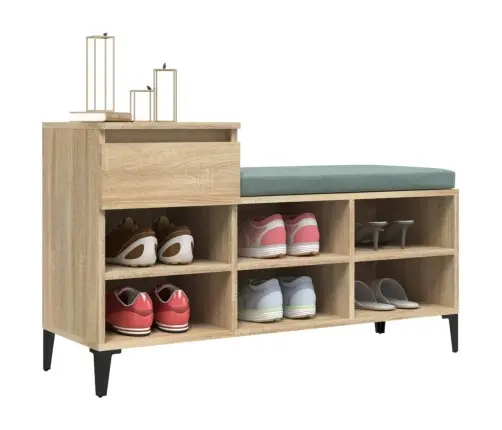 Apavu Plaukts, Ozolkoka Krāsa, 102X36X60 Cm, Inženierijas Koks Vidaxl