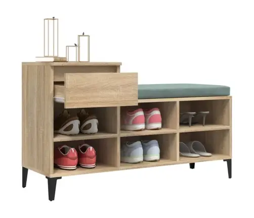 Apavu Plaukts, Ozolkoka Krāsa, 102X36X60 Cm, Inženierijas Koks Vidaxl