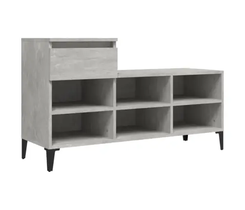 Apavu Plaukts, Betonpelēks, 102X36X60 Cm, Inženierijas Koks Vidaxl