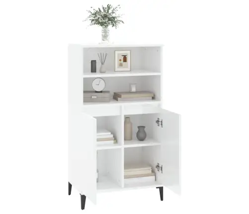 Augstais Skapītis, Balts, 60X36X110 Cm, Inženierijas Koks Vidaxl