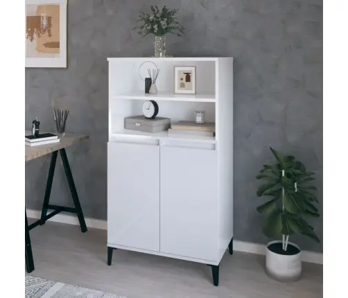 Augstais Skapītis, Balts, 60X36X110 Cm, Inženierijas Koks Vidaxl