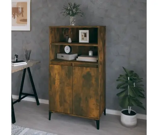 Augstais Skapītis, Koka Krāsa, 60X36X110 Cm, Inženierijas Koks Vidaxl