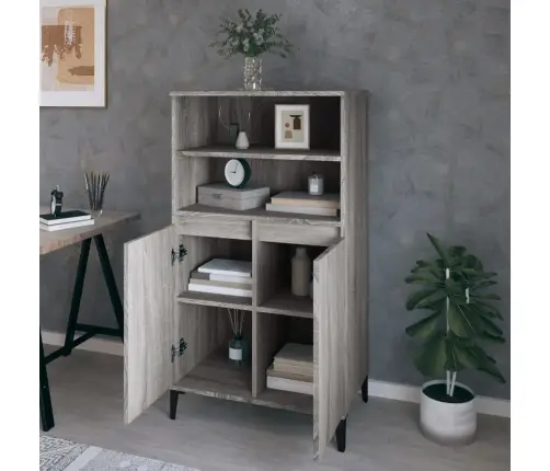 Kõrge Kapp, Hall Sonoma Tamm, 60 X 36 X 110 cm Tehispuit