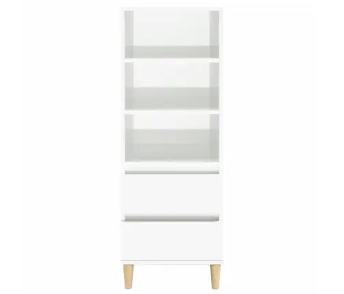 Kõrge Kapp, Kõrgläikega Valge, 40 X 36 X 110 cm Tehispuit