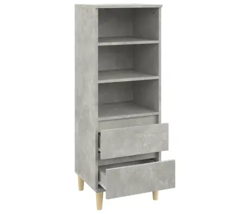 Komoda, Betono Pilkos Spalvos, 40X36X110cm Apdirbta Mediena