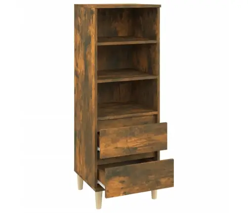 Komoda, Dūminio Ąžuolo Spalvos, 40X36X110cm Apdirbta Mediena