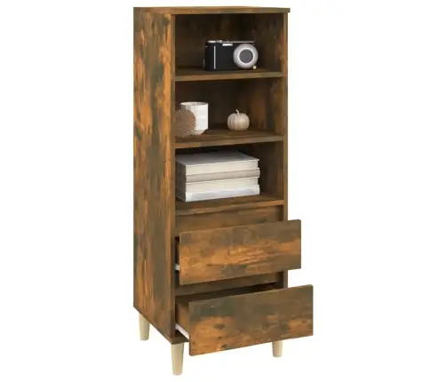 Komoda, Dūminio Ąžuolo Spalvos, 40X36X110cm Apdirbta Mediena