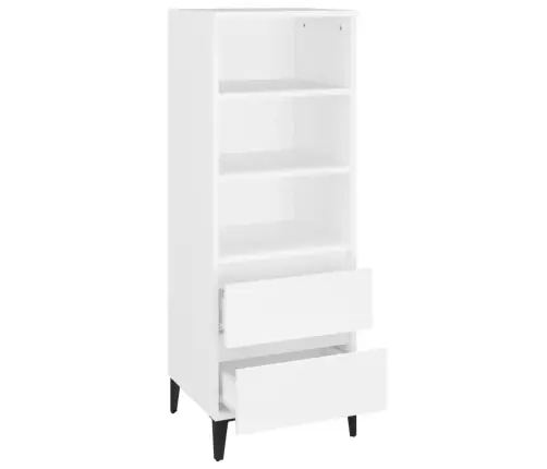 Augstais Skapītis, Balts, 40X36X110 Cm, Inženierijas Koks Vidaxl