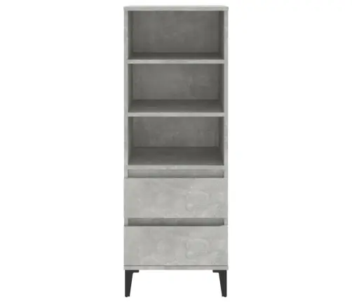 Augstais Skapītis, Betonpelēks, 40X36X110 Cm, Inženierijas Koks Vidaxl
