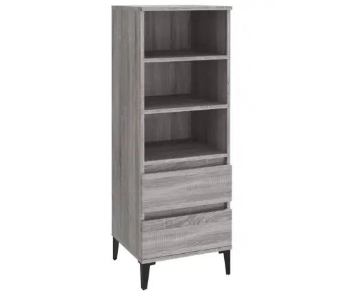 Augstais Skapītis, Pelēcīgs, 40X36X110 Cm, Inženierijas Koks Vidaxl