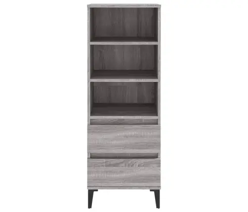 Augstais Skapītis, Pelēcīgs, 40X36X110 Cm, Inženierijas Koks Vidaxl