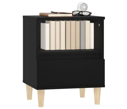 Naktsskapīši, 2 Gab., Melni, 40X35X50 Cm Vidaxl