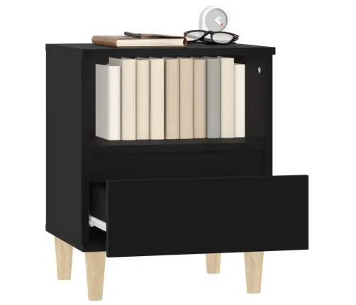 Naktsskapīši, 2 Gab., Melni, 40X35X50 Cm Vidaxl