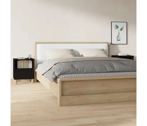 Naktsskapīši, 2 Gab., Melni, 40X35X50 Cm Vidaxl