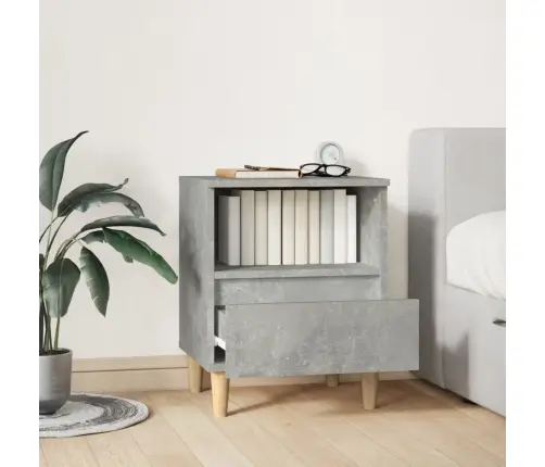 Naktsskapītis, Betona Pelēks, 40X35X50 Cm Vidaxl