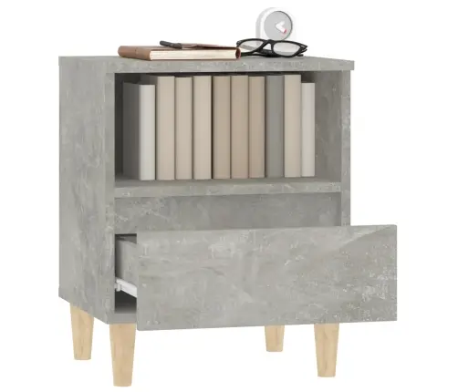 Naktsskapītis, Betona Pelēks, 40X35X50 Cm Vidaxl