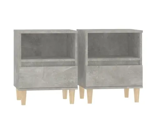 Naktsskapīši, 2 Gab., Betona Pelēki, 40X35X50 Cm Vidaxl