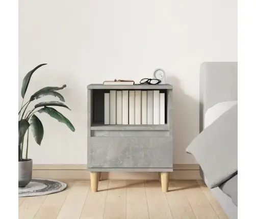 Naktsskapīši, 2 Gab., Betona Pelēki, 40X35X50 Cm Vidaxl