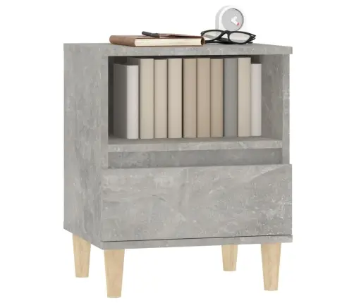 Naktsskapīši, 2 Gab., Betona Pelēki, 40X35X50 Cm Vidaxl