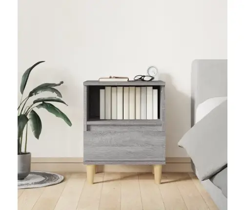 Naktinės Spintelės, 2Vnt., Pilkos Ąžuolo Spalvos, 40X35X50Cm