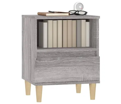 Naktinės Spintelės, 2Vnt., Pilkos Ąžuolo Spalvos, 40X35X50Cm