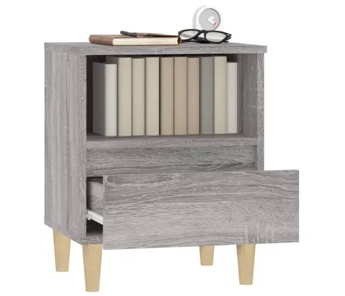 Naktinės Spintelės, 2Vnt., Pilkos Ąžuolo Spalvos, 40X35X50Cm