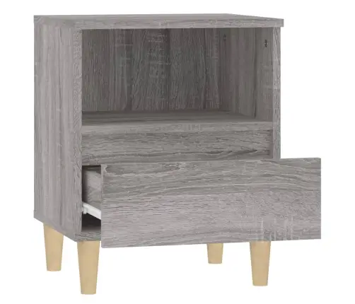 Naktinės Spintelės, 2Vnt., Pilkos Ąžuolo Spalvos, 40X35X50Cm