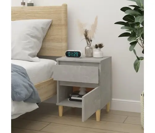 Naktsskapītis, Betona Pelēks, 40X35X50 Cm Vidaxl