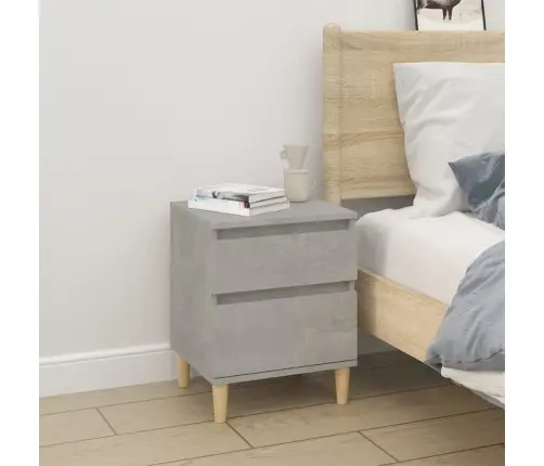 Naktsskapīši, 2 Gab., Betona Pelēki, 40X35X50 Cm Vidaxl