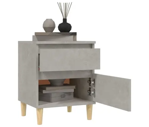 Naktsskapīši, 2 Gab., Betona Pelēki, 40X35X50 Cm Vidaxl