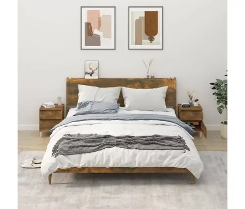 Öökapid 2 Tk, Suitsutatud Tamm, 40 X 35 X 50 Cm