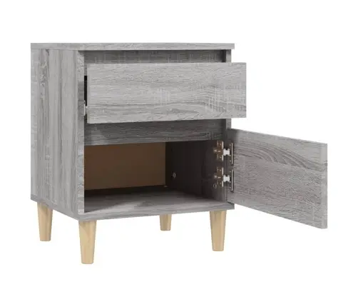 Naktsskapītis, Pelēka Ozolkoka Krāsa, 40X35X50 Cm Vidaxl