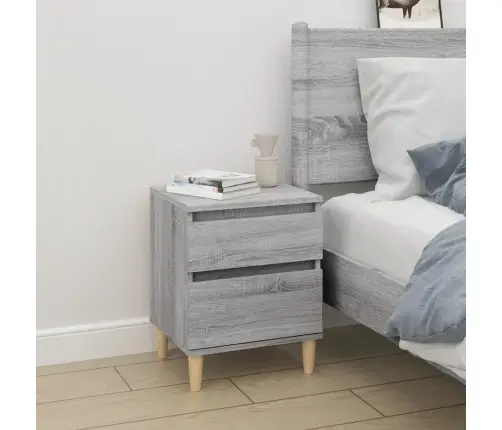 Naktsskapītis, Pelēka Ozolkoka Krāsa, 40X35X50 Cm Vidaxl