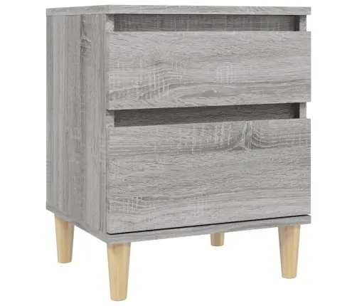 Naktsskapīši, 2 Gab., Pelēka Ozolkoka Krāsa, 40X35X50 Cm Vidaxl