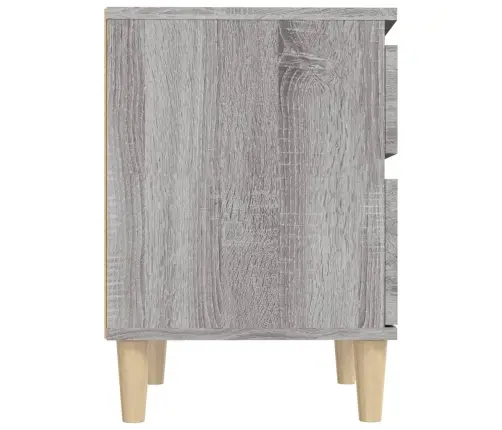 Naktsskapīši, 2 Gab., Pelēka Ozolkoka Krāsa, 40X35X50 Cm Vidaxl
